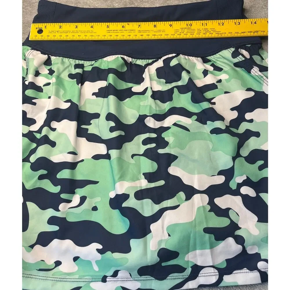 ZUDA Womens Size Small Skort Green/Blue Print Sports Golf Skort Athletic‎